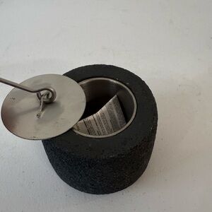 Black and Silver Metal fire pit (table top)